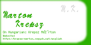 marton krepsz business card